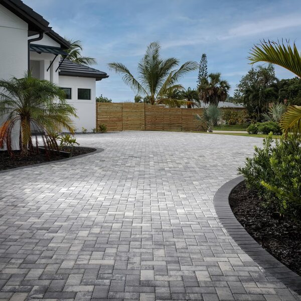 Holland stone paver installed on driveway.