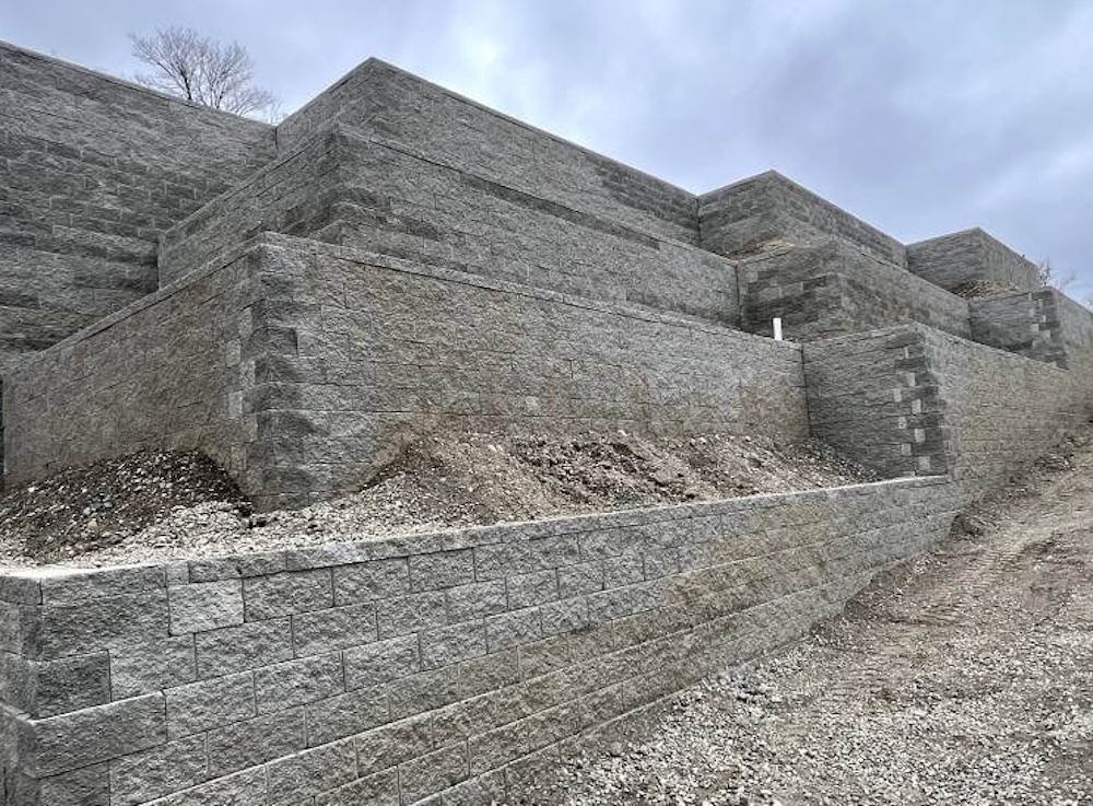 Reinforced geotechnical wall in residence in Seattle.