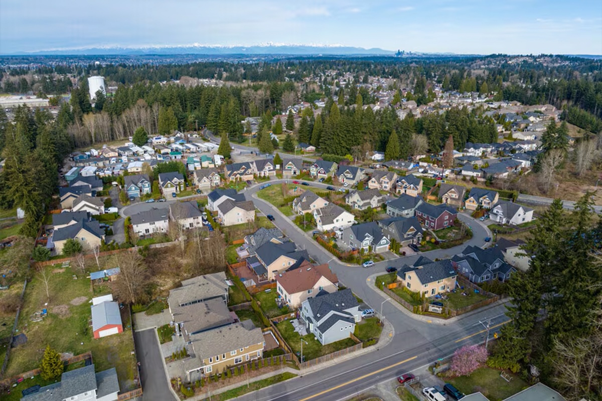 Residential view of Renton, Highlands, WA.