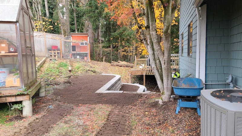 Bellevue 2-tier wall after image.