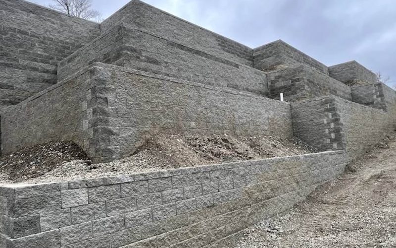 Reinforced geotechnical wall in residence in Seattle.